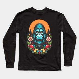 Sasquatch Loves Candy Long Sleeve T-Shirt